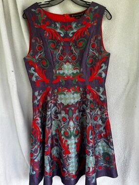 Sleeveless knee length dress Pankaj & Nidhi by ANTHROPOLOGIE fit and flare